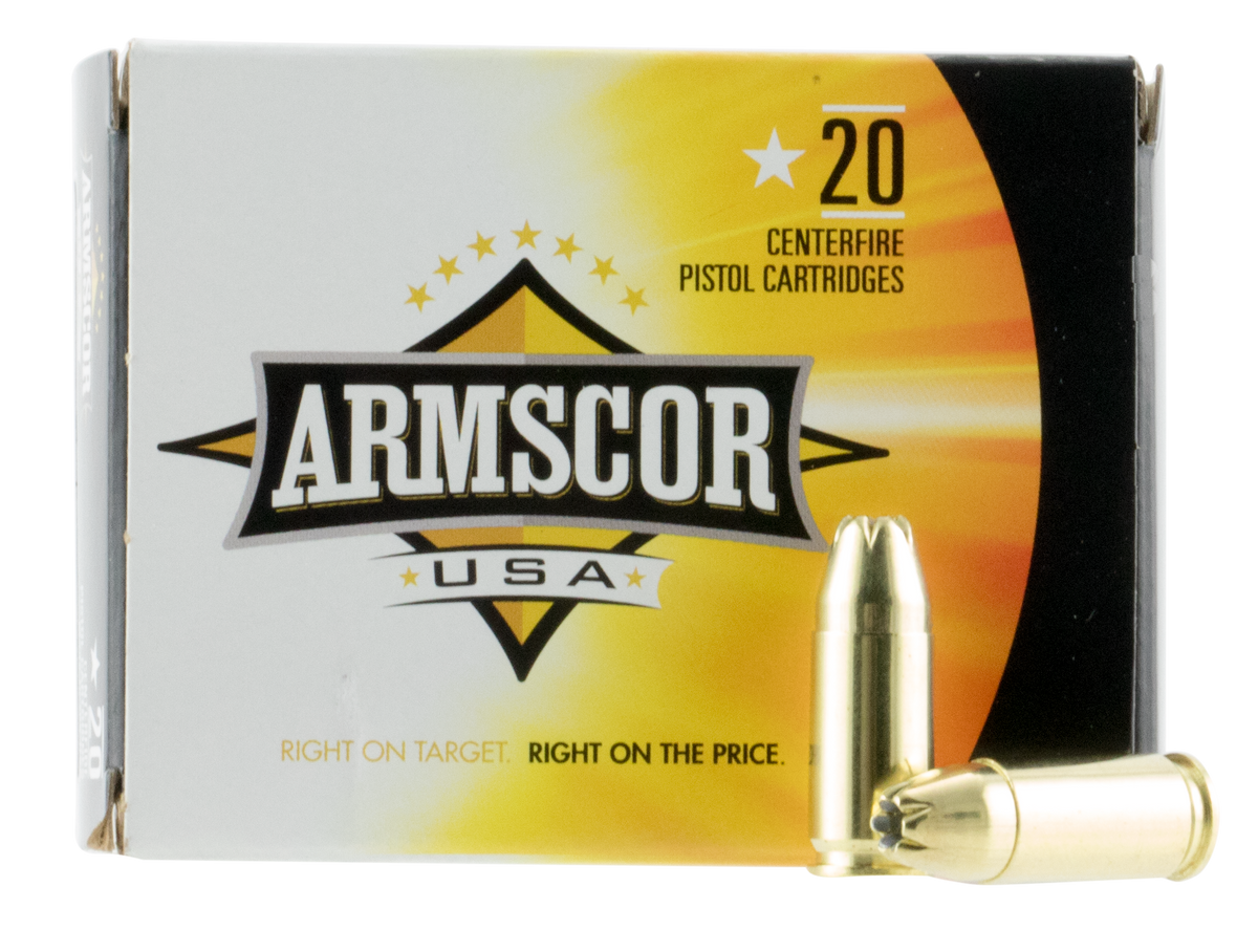 Armscor 9mm Luger / Parabellum USA Jacketed Hollow Point 124 Grain 20/Box