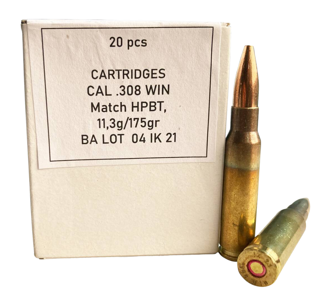 Igman .308 Win / 7.62x51mm  Hollow Point Boat Tail 175 Grain 20/Box