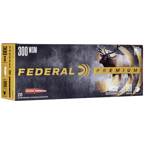 Federal .300 WSM Premium Nosler Partition 180 Grain 20/Box