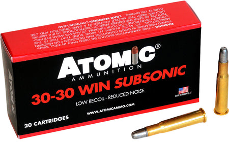 Atomic .30-30 Winchester Subsonic Lead Round Nose Flat Point 165 Grain 20/Box