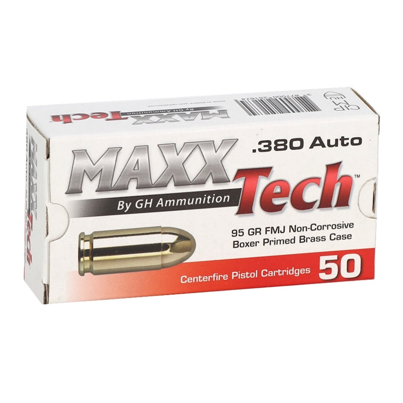 Tulammo .380 ACP/Auto MAXXTech Full Metal Jacket 95 Grain 1000/Box 918 FPS