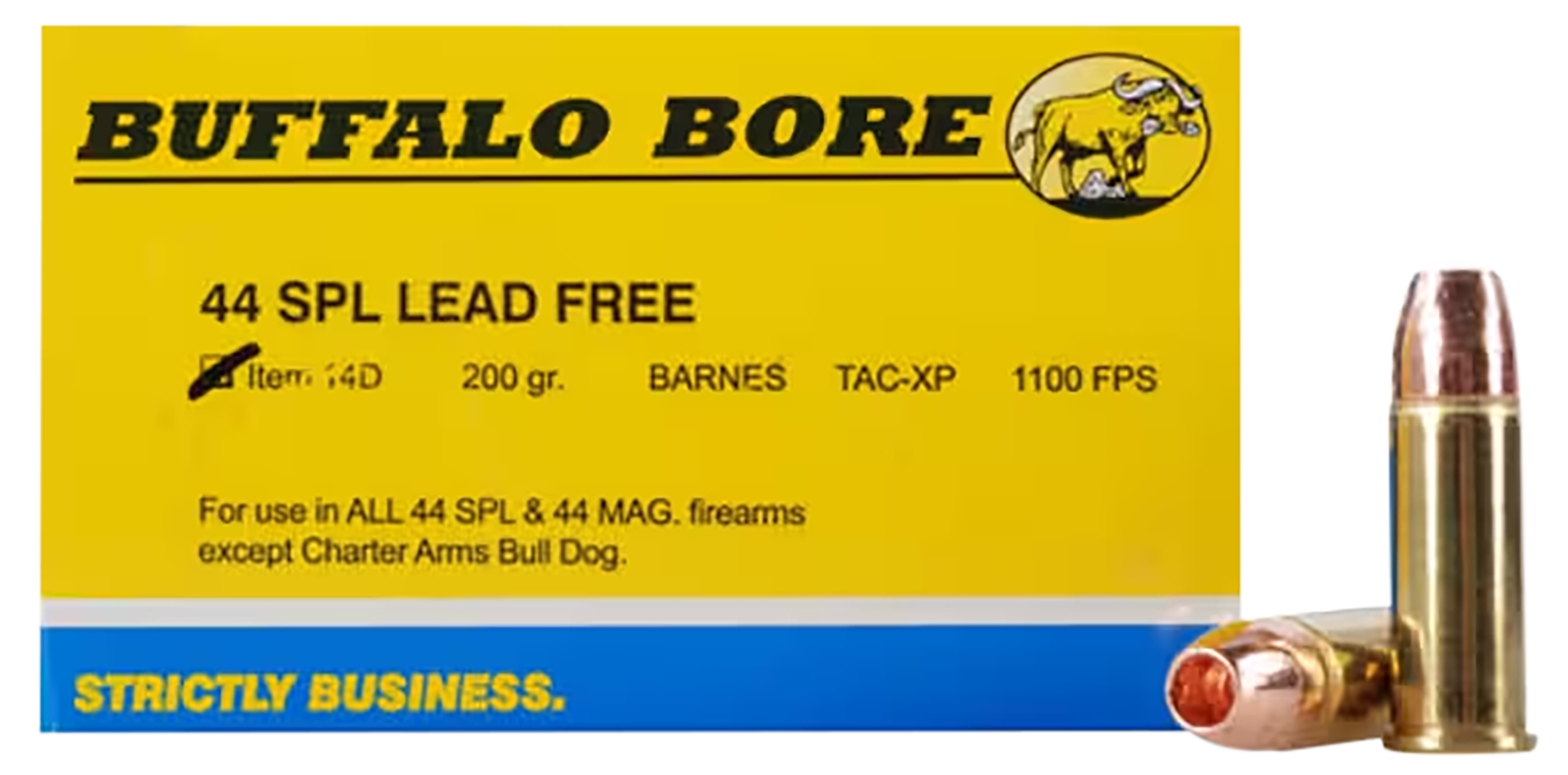 Buffalo Bore .44 S&W Special +P Barnes TAC-XP Lead Free 200 Grain 20/Box