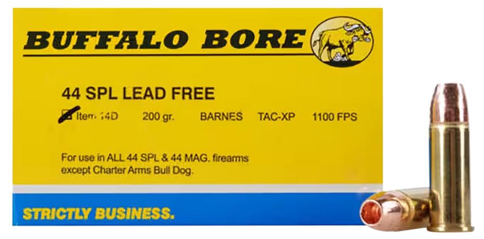 Buffalo Bore .44 S&W Special +P Barnes TAC-XP Lead Free 200 Grain 20/Box