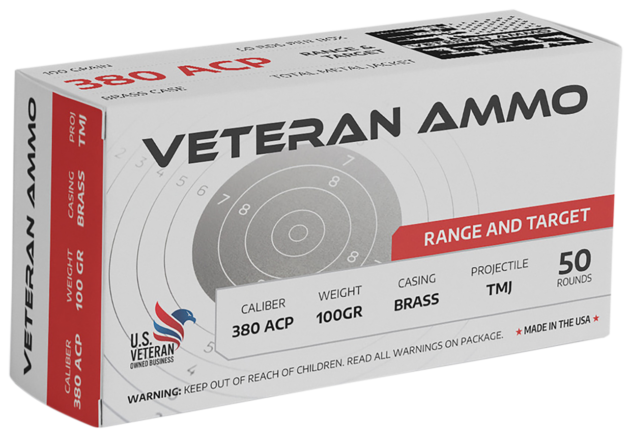 Veteran Ammo .380 ACP/Auto  Full Metal Jacket 100 Grain 50/Box