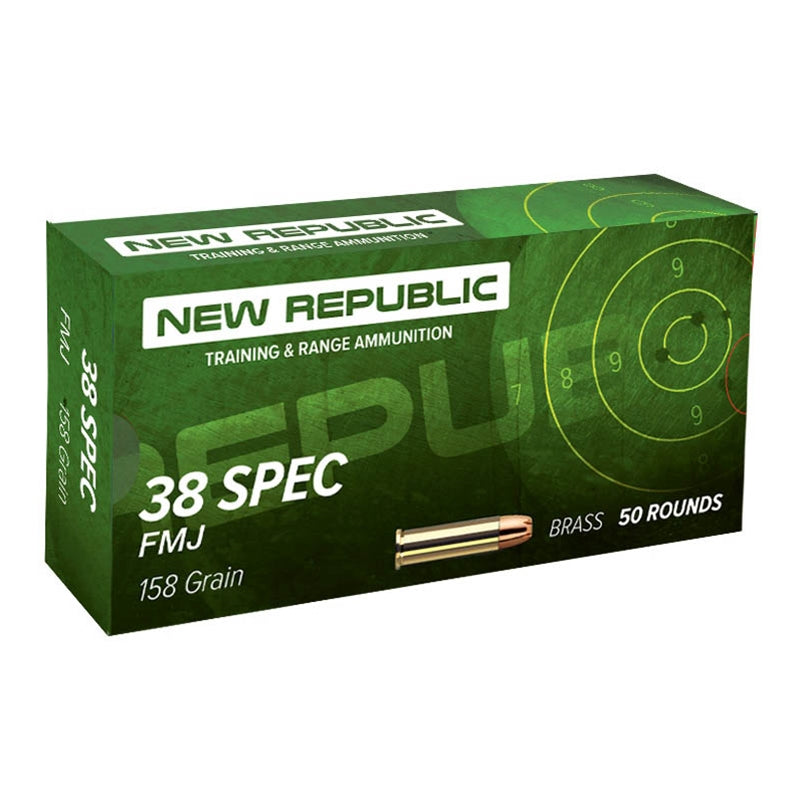 New Republic .38 Special Training and Range Full Metal Jacket 158 Grain 50/Box