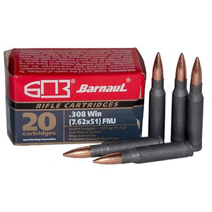 Barnaul .308 Win / 7.62x51mm BARNAULCenterfire Full Metal Jacket 145 Grain 20/Box