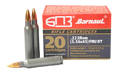 Barnaul .223 Remington BARNAUL Full Metal Jacket Boat Tail 55 Grain 20/Box