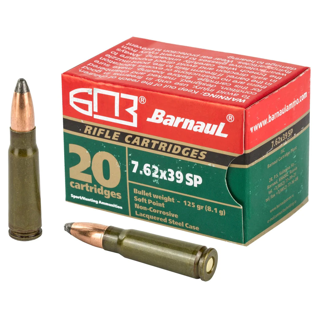Barnaul 7.62x39mm BARNAUL Soft Point 125 Grain 20/Box