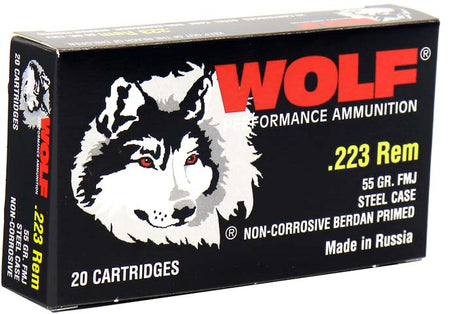 Wolf .223 Remington Performance Full Metal Jacket 55 Grain 1000/Box