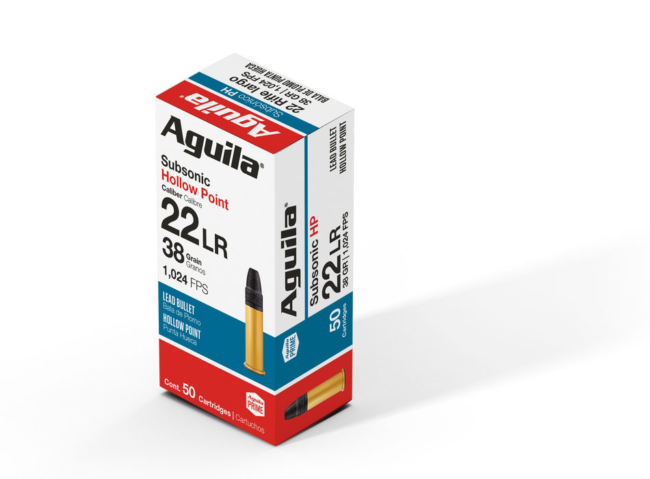 Aguila .22 Long Rifle Subsonic Hollow Point 40 Grain 50/Box