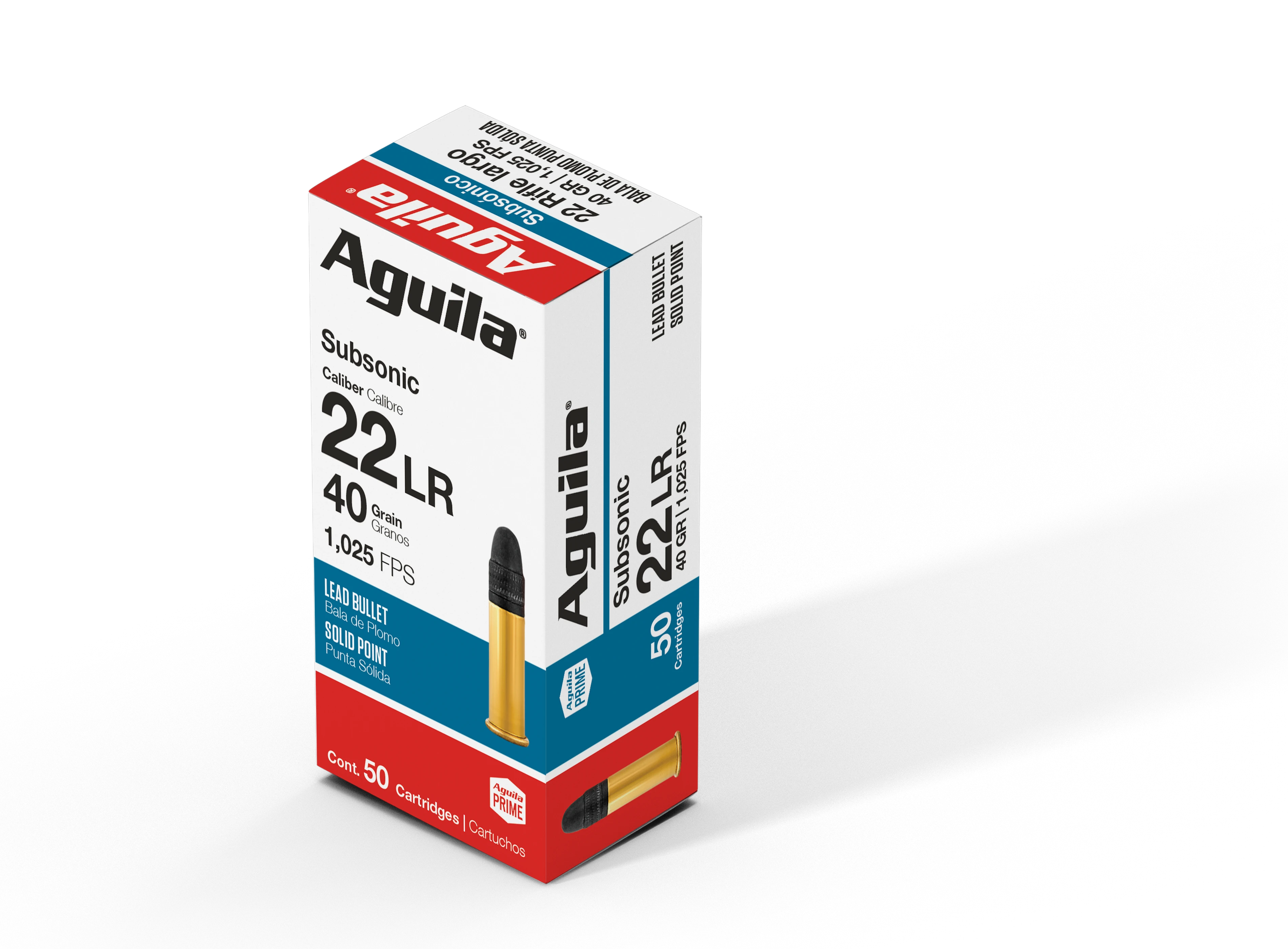 Aguila .22 Long Rifle Subsonic Lead Solid Point 40 Grain 50/Box