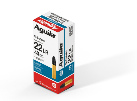 Aguila .22 Long Rifle Subsonic Lead Solid Point 40 Grain 50/Box