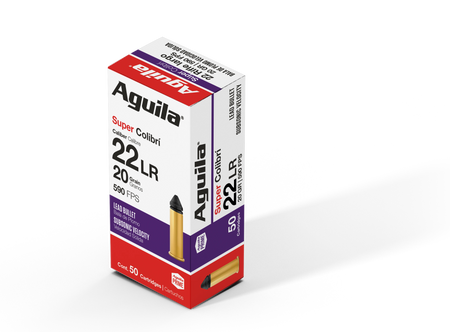Aguila .22 Long Rifle Super Colibri Subsonic Lead Round Nose 20 Grain 50/Box