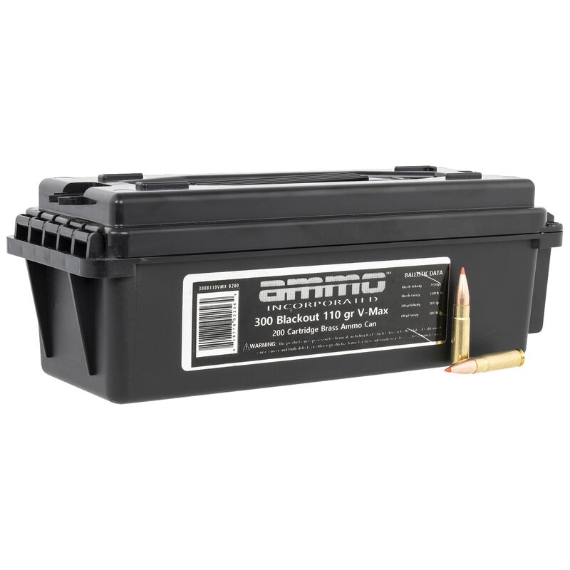 Ammo Inc .300 AAC Blackout Signature Hornady V-Max 110 Grain 200/Box [Item 10813]