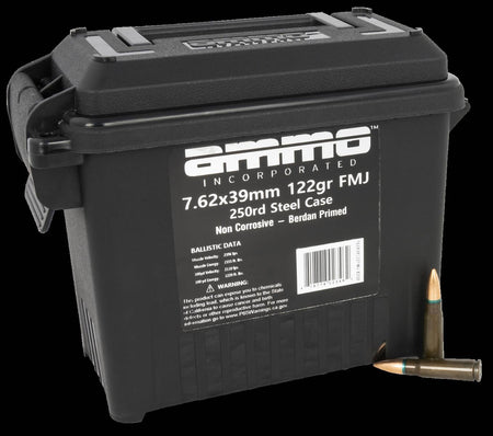 Ammo Inc 7.62x39mm Signature Target Full Metal Jacket 122 Grain 250/Box
