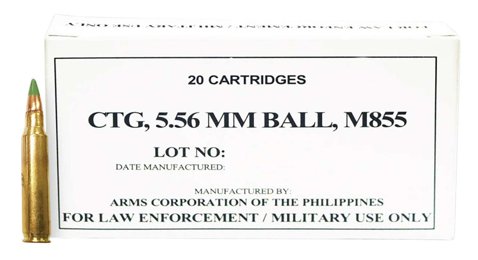 ARMSCOR 5.56MMX45 62GR M855/SS109 20RDBX/1000RD CASE