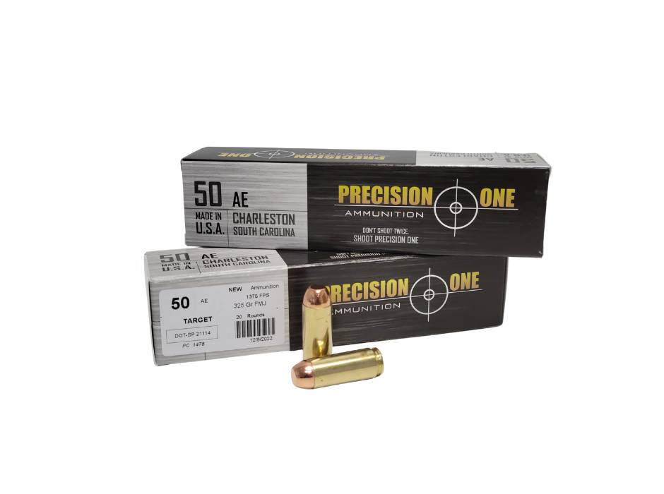 Precision One .50 AE  Full Metal Jacket 325 Grain 20/Box