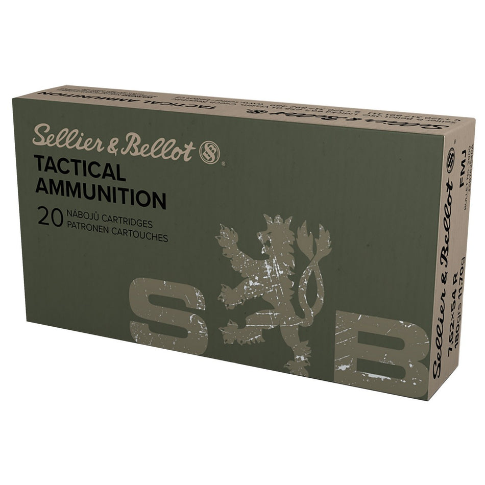 Sellier and Bellot 7.62x54mmR SELLIER & BELLOT Full Metal Jacket Target Full Metal Jacket 180 Grain 20/Box