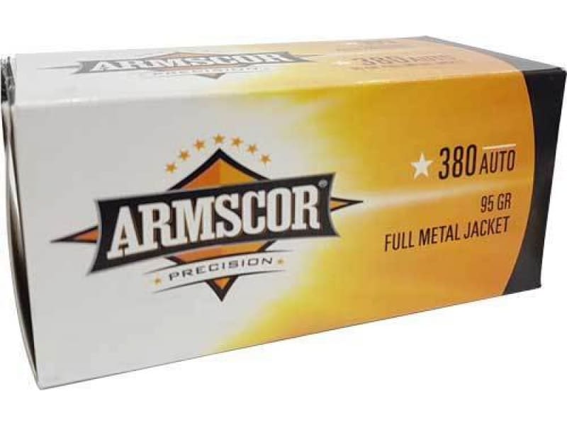 Armscor .380 ACP/Auto  Full Metal Jacket 95 Grain 100/Box [Item 9363]
