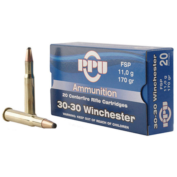 Prvi Partizan .30-30 Winchester PPU Flat Soft Point 170 Grain 20/Box