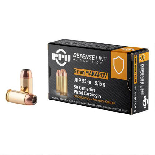Prvi Partizan 9mm Makarov PPU Jacketed Hollow Point 95 Grain 50/Box