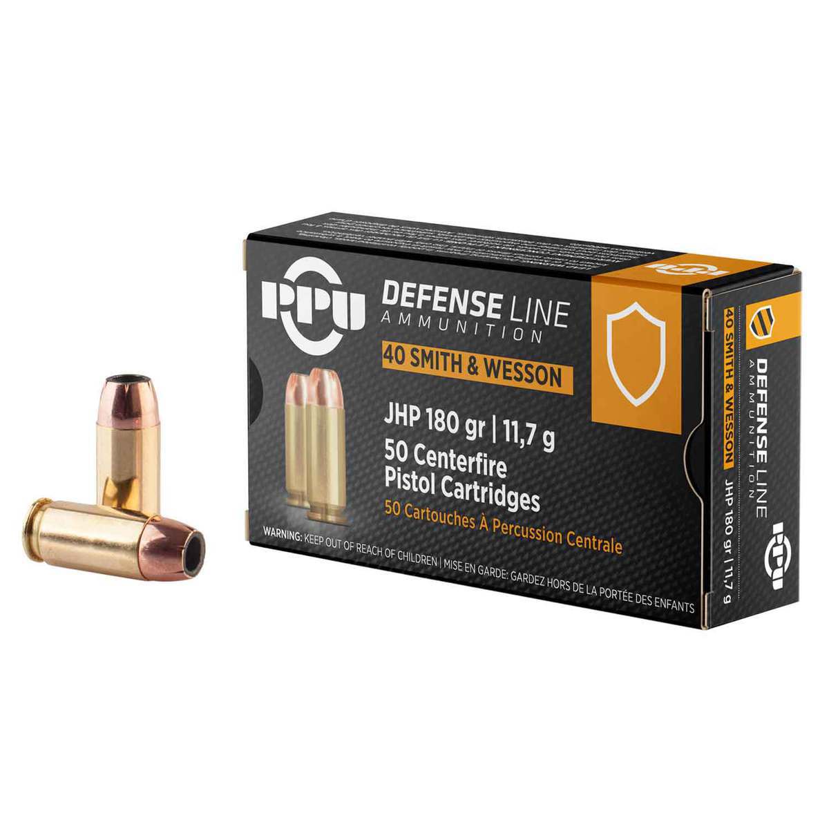 Prvi Partizan .40 S&W PPU Jacketed Hollow Point 180 Grain 50/Box