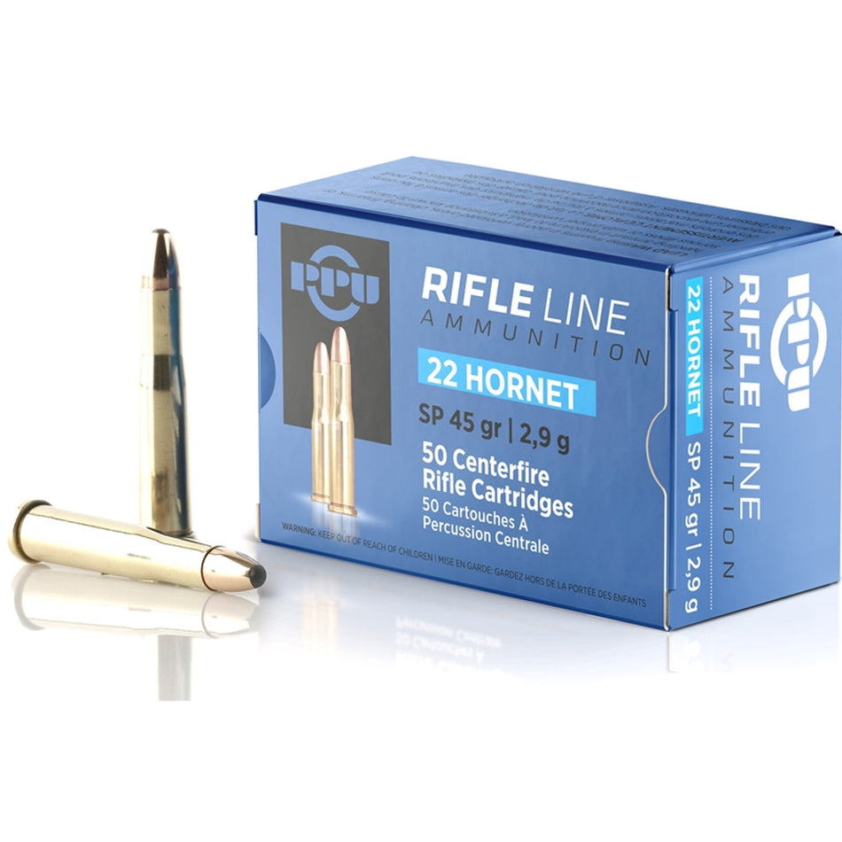 Prvi Partizan .22 Hornet  Pointed Soft Point 45 Grain 50/Box