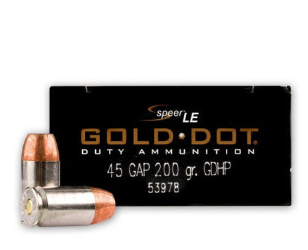 Speer .45 GAP Gold Dot Hollow Point 200 Grain 50/Box