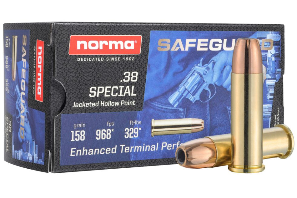 Norma .38 Special  Jacketed Hollow Point 158 Grain 50/Box