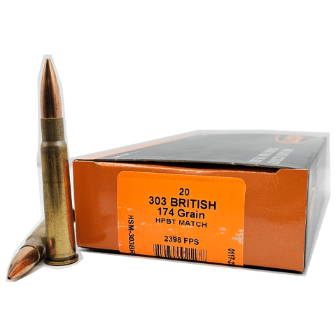 HSM .303 British  Hollow Point Boat Tail 174 Grain 20/Box