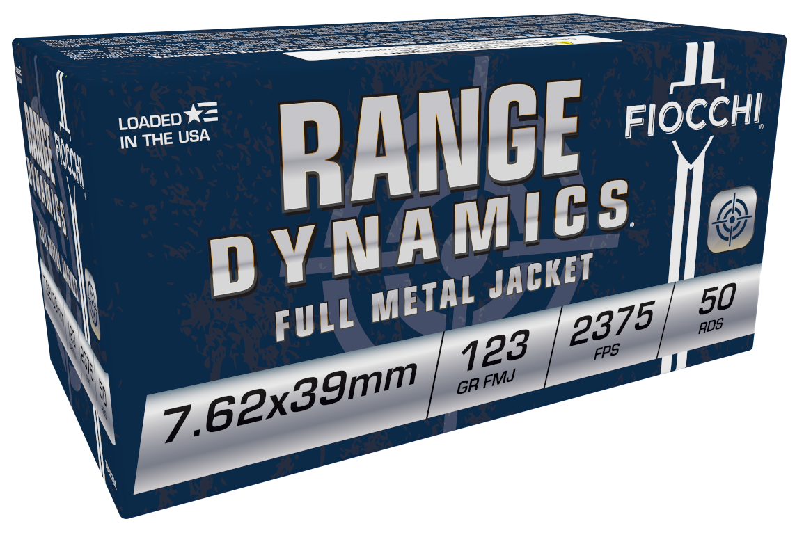 Fiocchi 7.62x39mm Range Dynamics Full Metal Jacket 123 Grain 50/Box