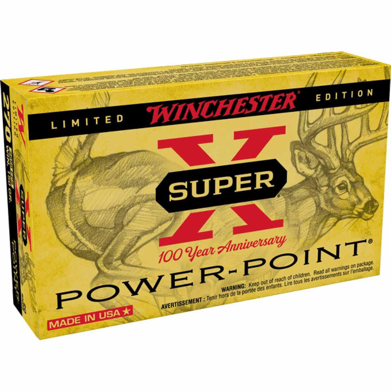Winchester .308 Win / 7.62x51mm Super X 100 Year Anniversary Soft Point Super-X 150 Grain 20/Box