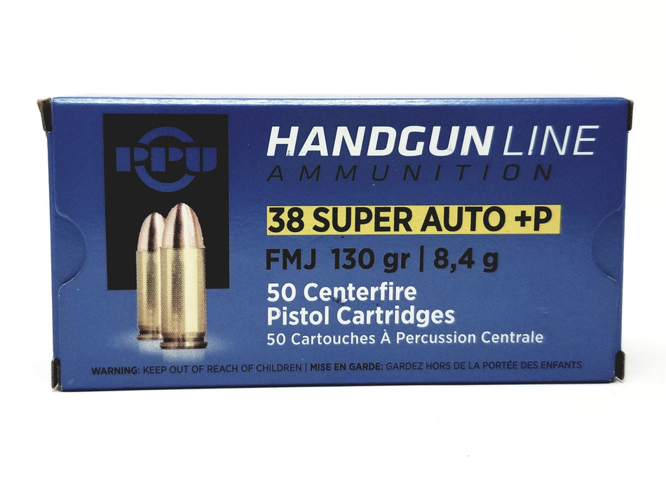 Prvi Partizan .38 Super HANDGUN LINE Full Metal Jacket 130 Grain 50/Box