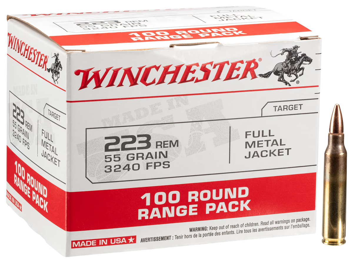 Winchester .223 Remington USA Full Metal Jacket 55 Grain 100/Box