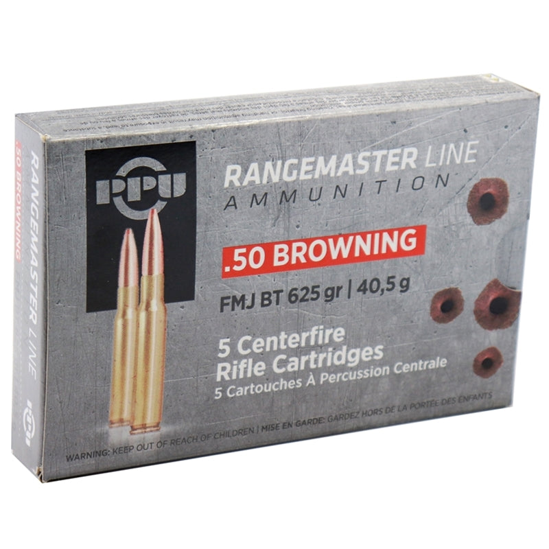 Prvi Partizan .50 BMG RANGEMASTER Full Metal Jacket 625 Grain 5/Box [Item 11116]