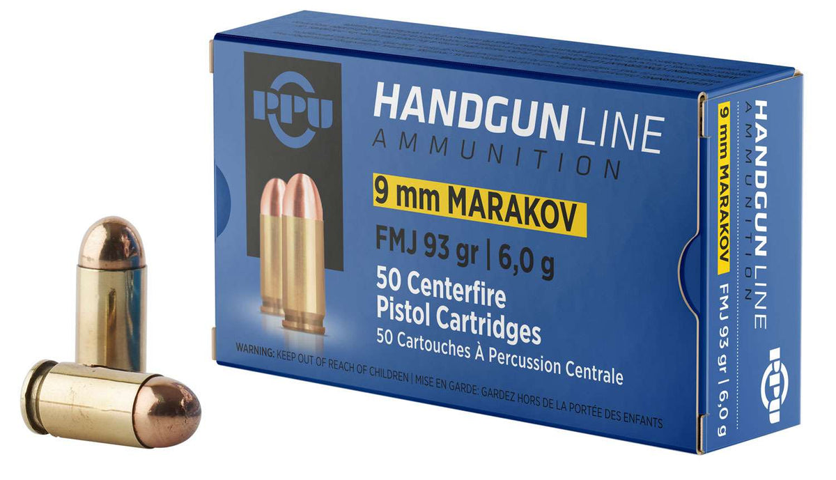 Prvi Partizan 9mm Makarov HANDGUN LINE Full Metal Jacket 93 Grain 50/Box