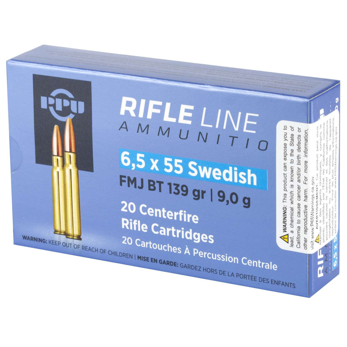 Prvi Partizan 6.5x55mm Swedish RIFLE LINE Full Metal Jacket 139 Grain 20/Box
