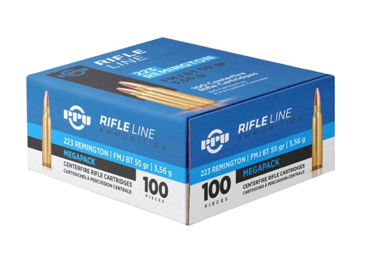 Prvi Partizan .223 Remington RIFLE LINE Full Metal Jacket Boat Tail 55 Grain 100/Box