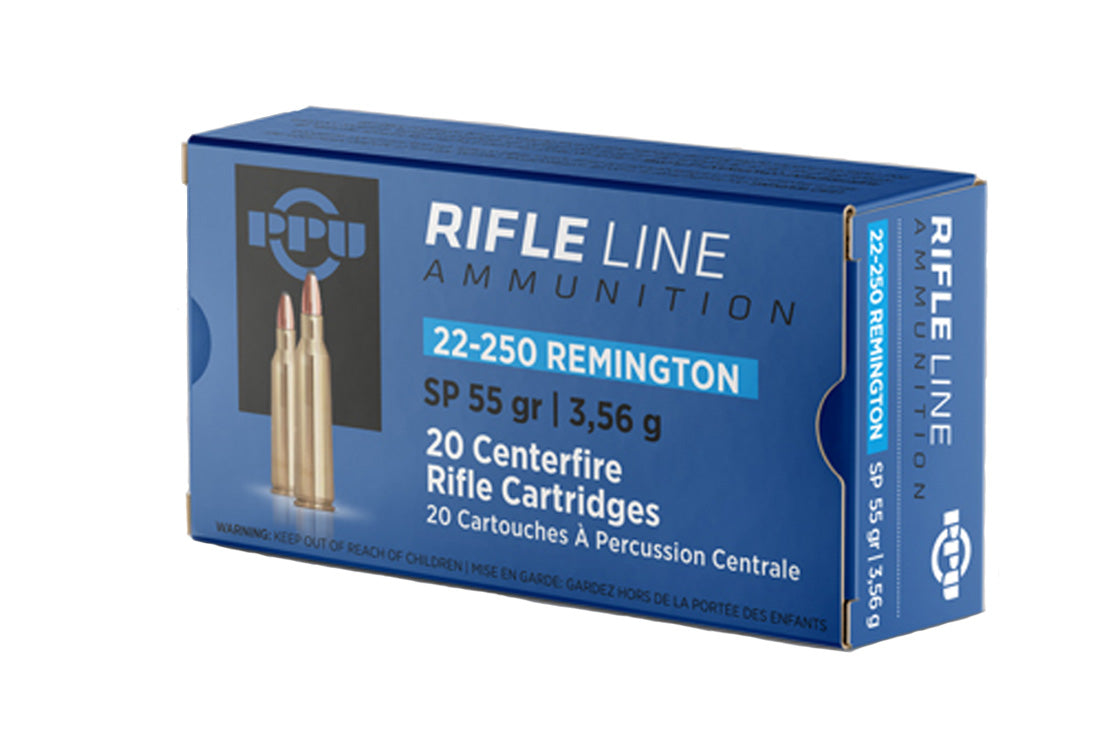 Prvi Partizan .22-250 Remington PPUCenterfire Soft Point 55 Grain 20/Box