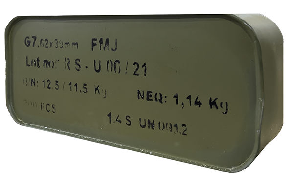 ROMARM 7.62X39 123G FMJ ROMANIAN STEEL SURPLUS 660RD CAN