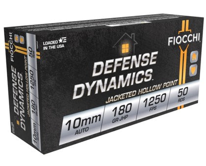 Fiocchi 10mm Auto  Jacketed Hollow Point 180 Grain 500/Box