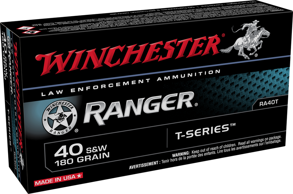 Winchester .40 S&W Ranger T-Series LE Jacketed Hollow-Point 180 Grain 50/Box