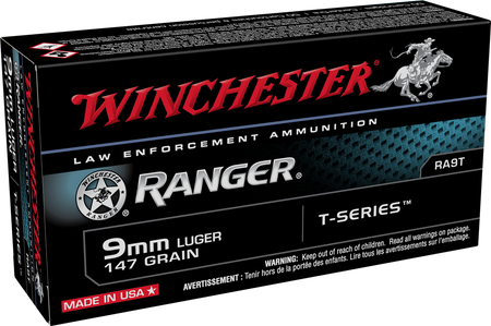Winchester 9mm Luger / Parabellum Ranger T-Series LE Jacketed Hollow-Point 147 Grain 50/Box