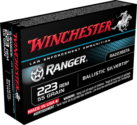 Winchester .223 Remington Ranger Ballistic Silvertip 55 Grain 20/Box