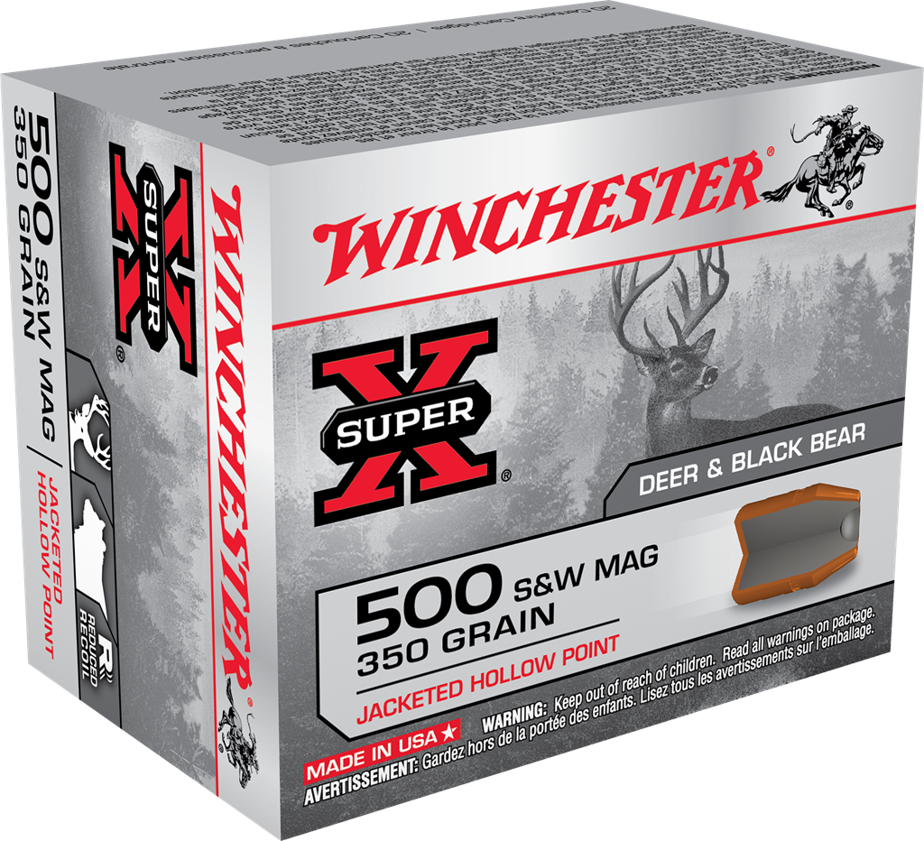 Winchester .500 S&W Mag DUAL BOND Hunting Hunting Jacketed Hollow Point 350 Grain 20/Box