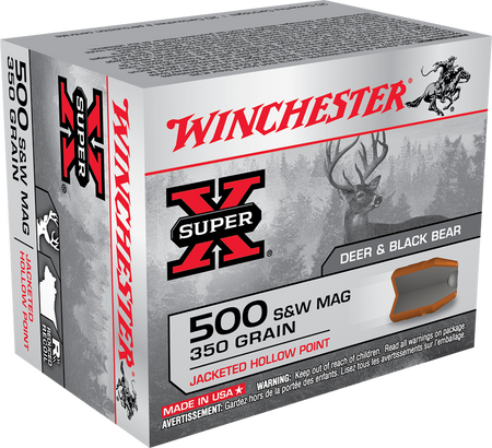 Winchester .500 S&W Mag DUAL BOND Hunting Hunting Jacketed Hollow Point 350 Grain 20/Box