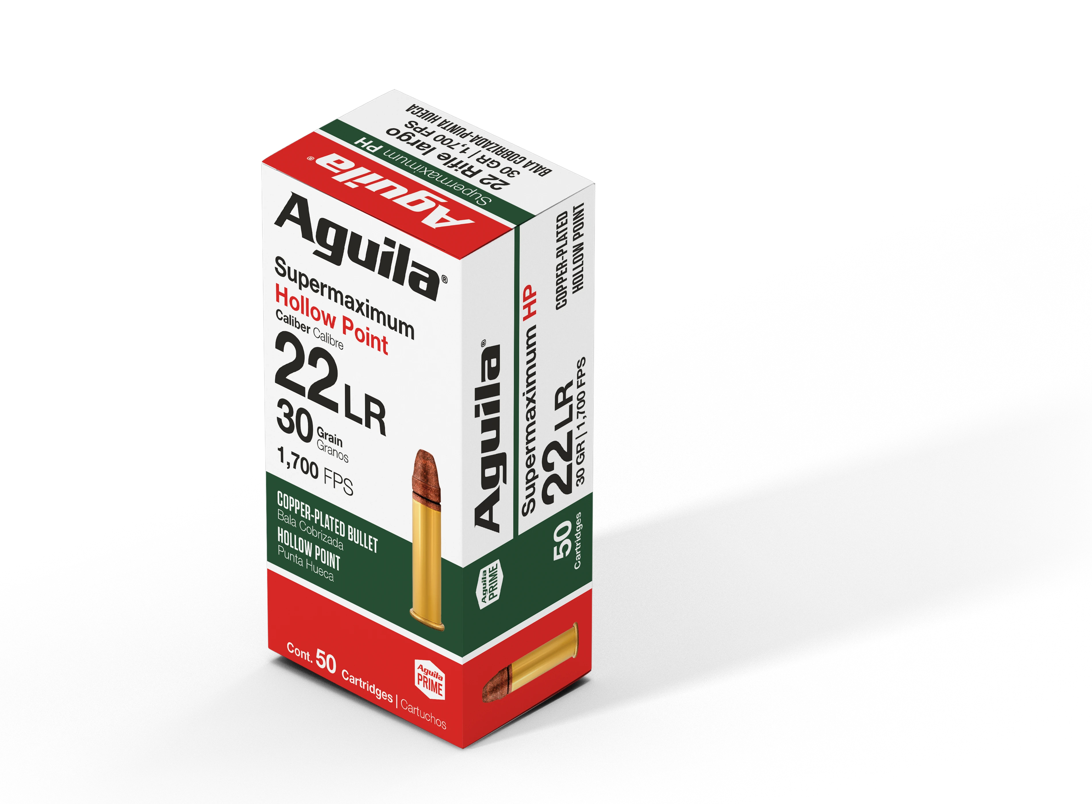 Aguila .22 Long Rifle Supermaximum Lead Hollow Point 30 Grain 50/Box