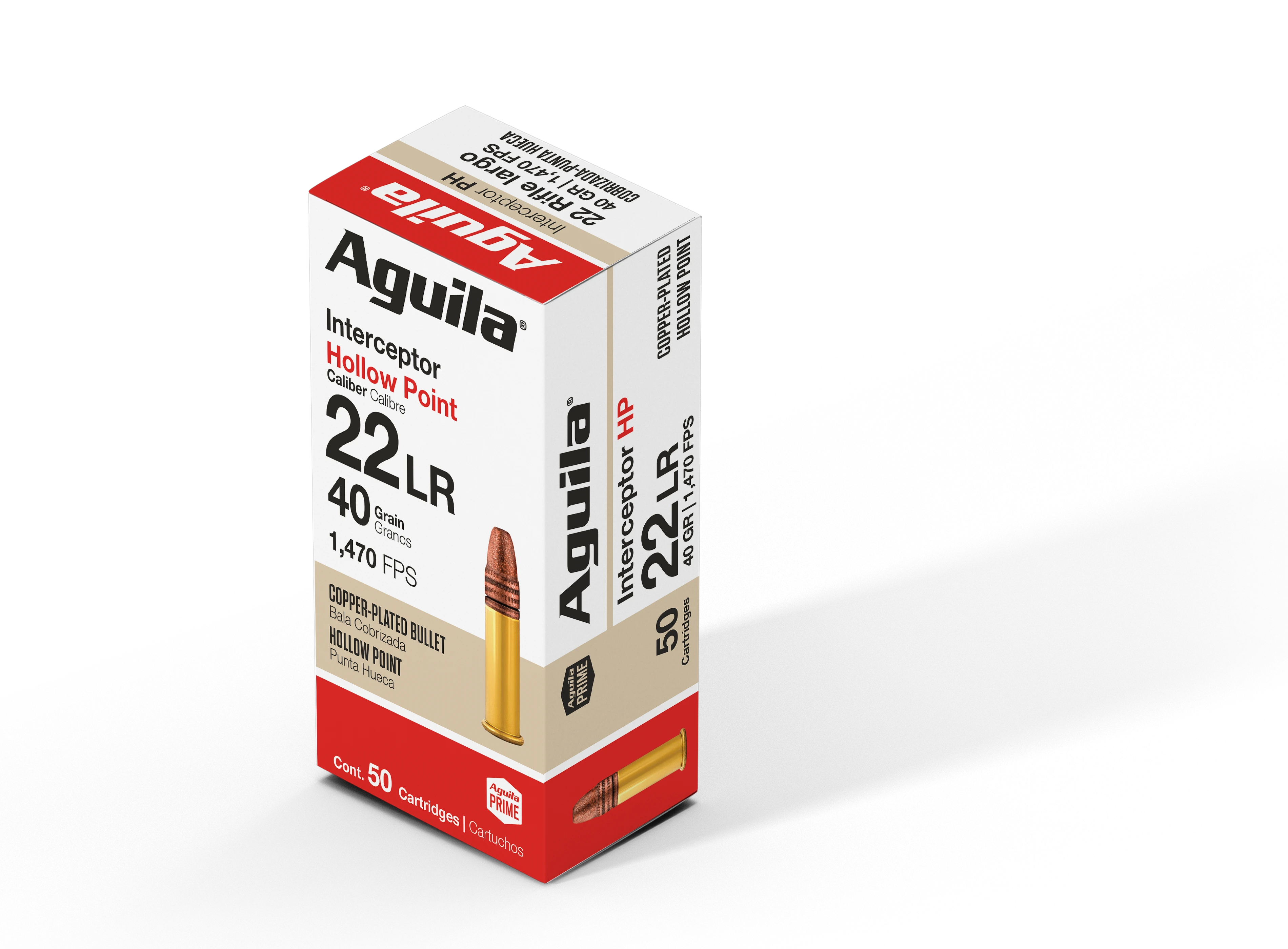 Aguila Ammunition Rimfire Interceptor 22LR 40Gr Hollow Point 50 Per Box - 2000/Case