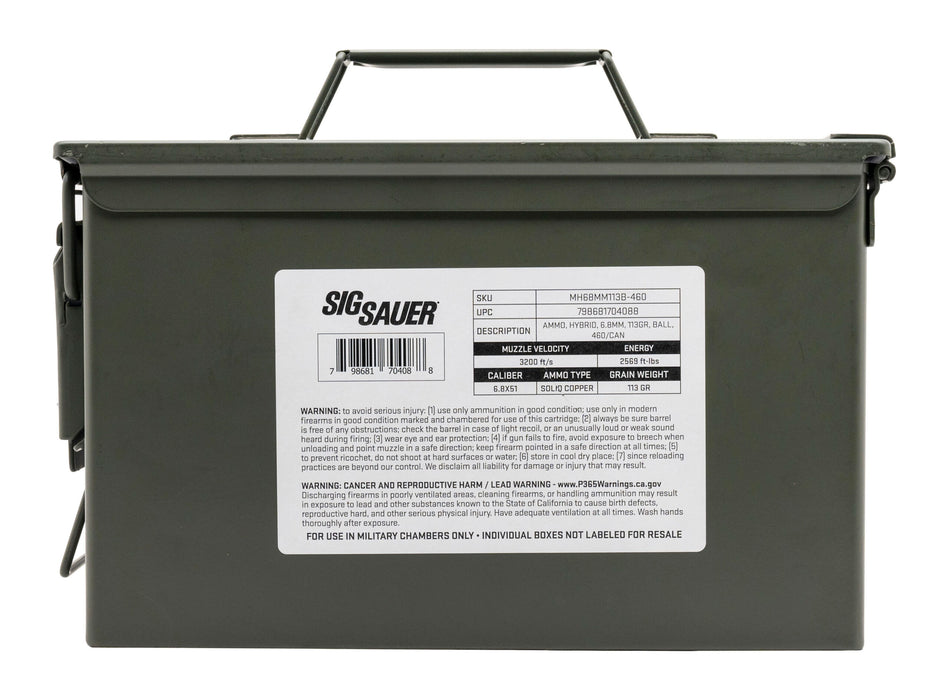 Sig Sauer .277 Sig Fury Can Full Metal Jacket 113 Grain 460/Box