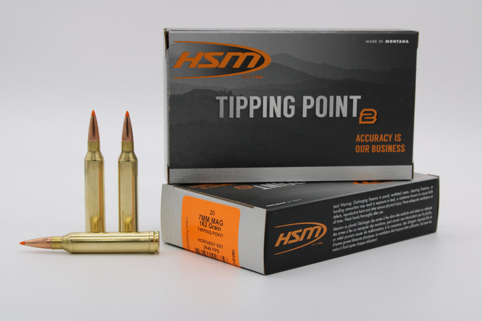 HSM 7mm Remington Mag  Super Shock Tip 162 Grain 20/Box